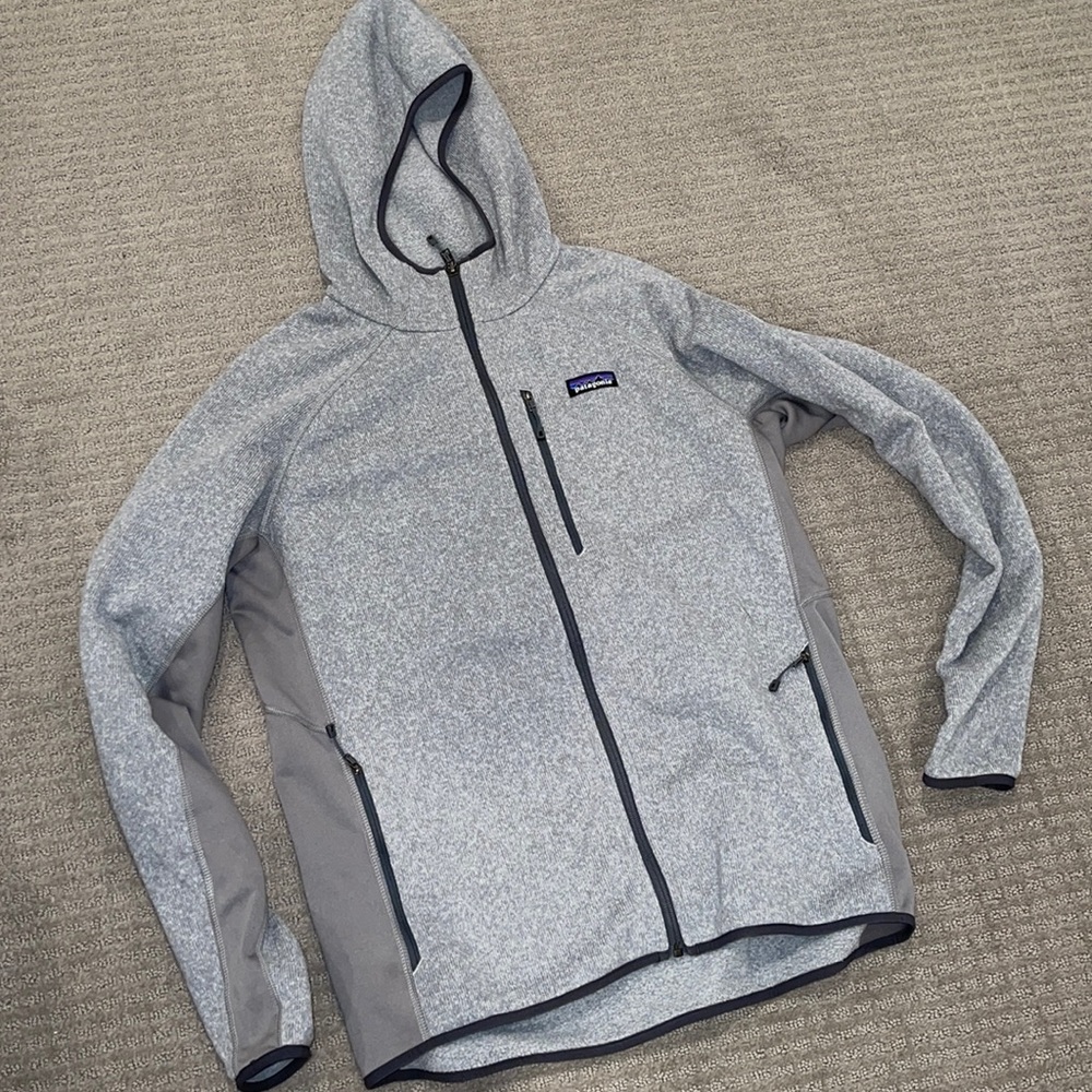 Patagonia hooded fleece.  Large